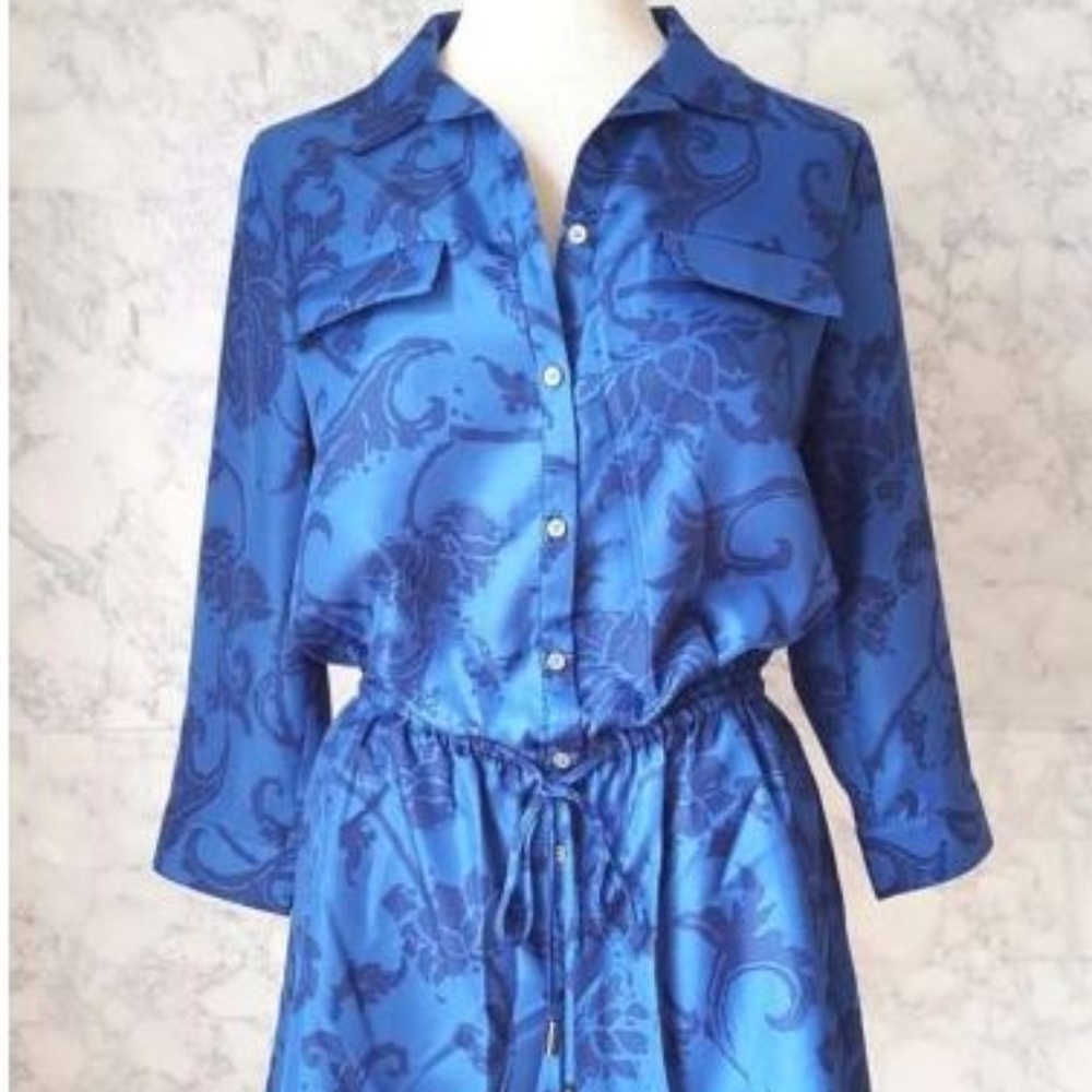 Banana Republic Romper women size 4 Blue floral
